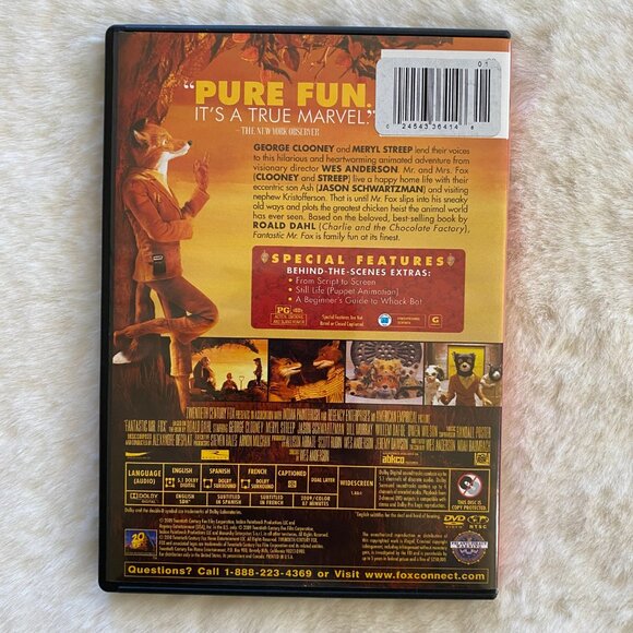 FANTASTIC MR. FOX (2009) DVD with Bill Murray & Meryl Streep Widescreen - Picture 2 of 5